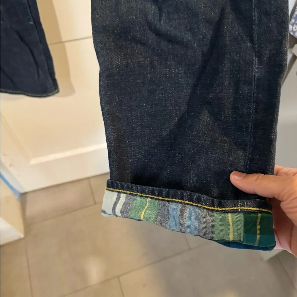 GAP Kids Denim with Blue and Green Lining.